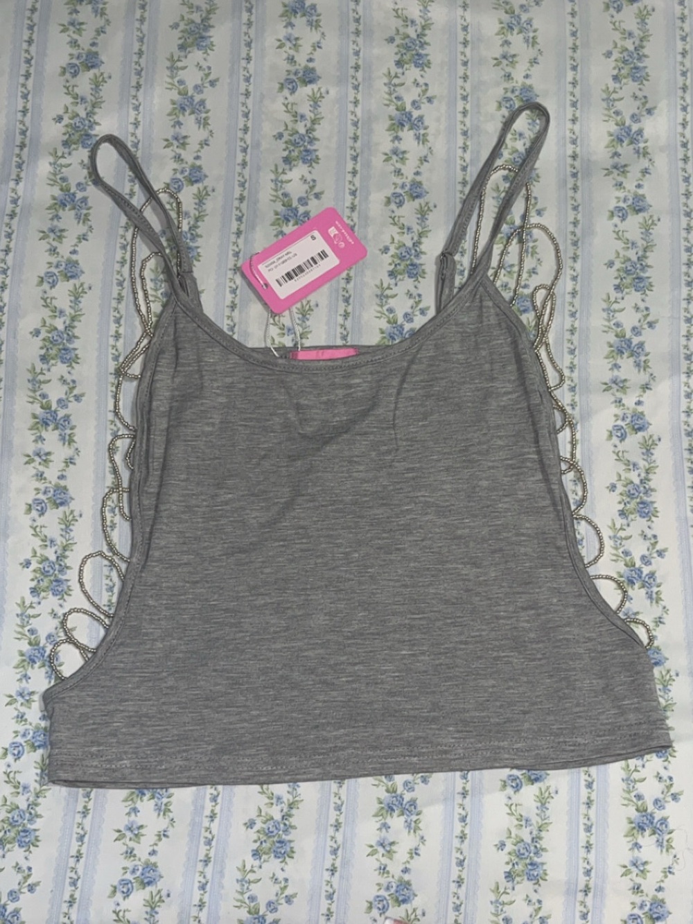 Edikted Donia Cutout Beaded String Tank Top - NEW WITH TAGS